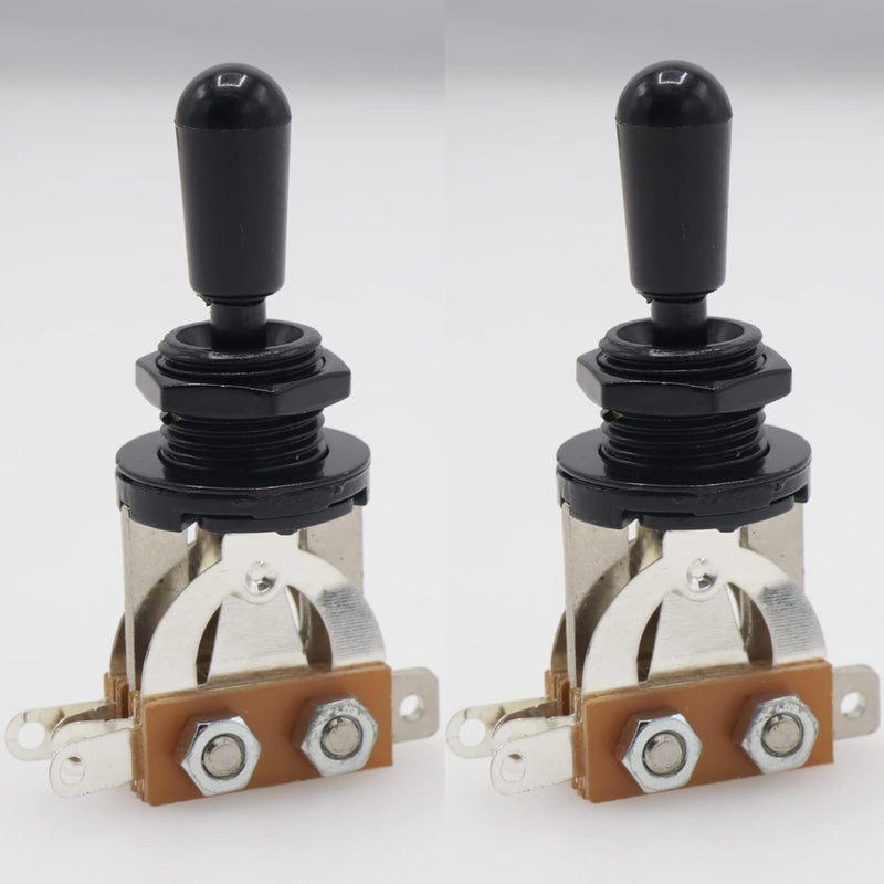 Cheerock 2pcs Electric Guitar 3 Way Toggle Switch, Guitar Pickup Switch, Guitar Selector Switch, Electric Guitar 3 Way Toggle Selector Switch for Les Paul Guitar, Guitar Accessories - Image 5